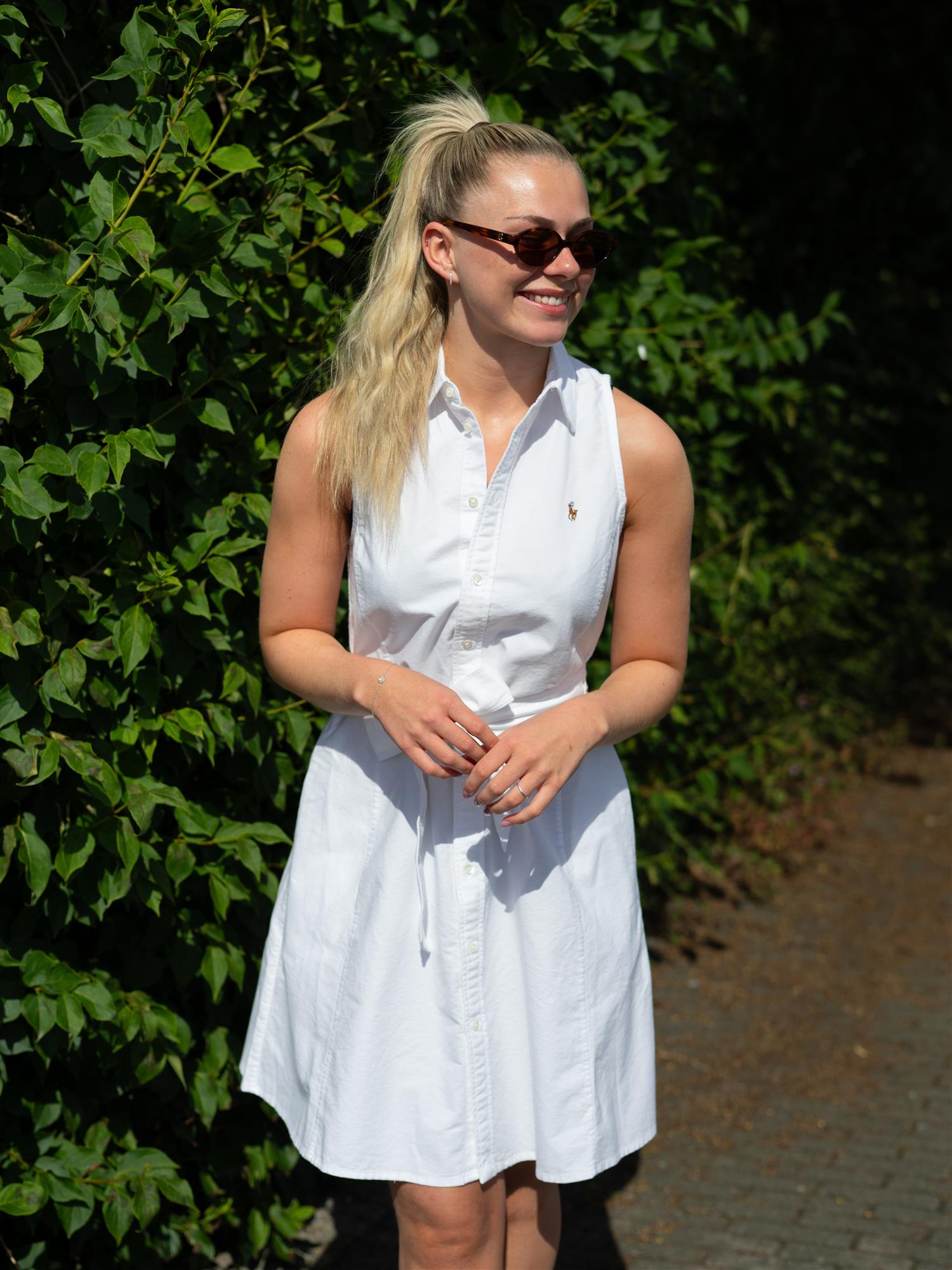 Woven Shirt Dress White