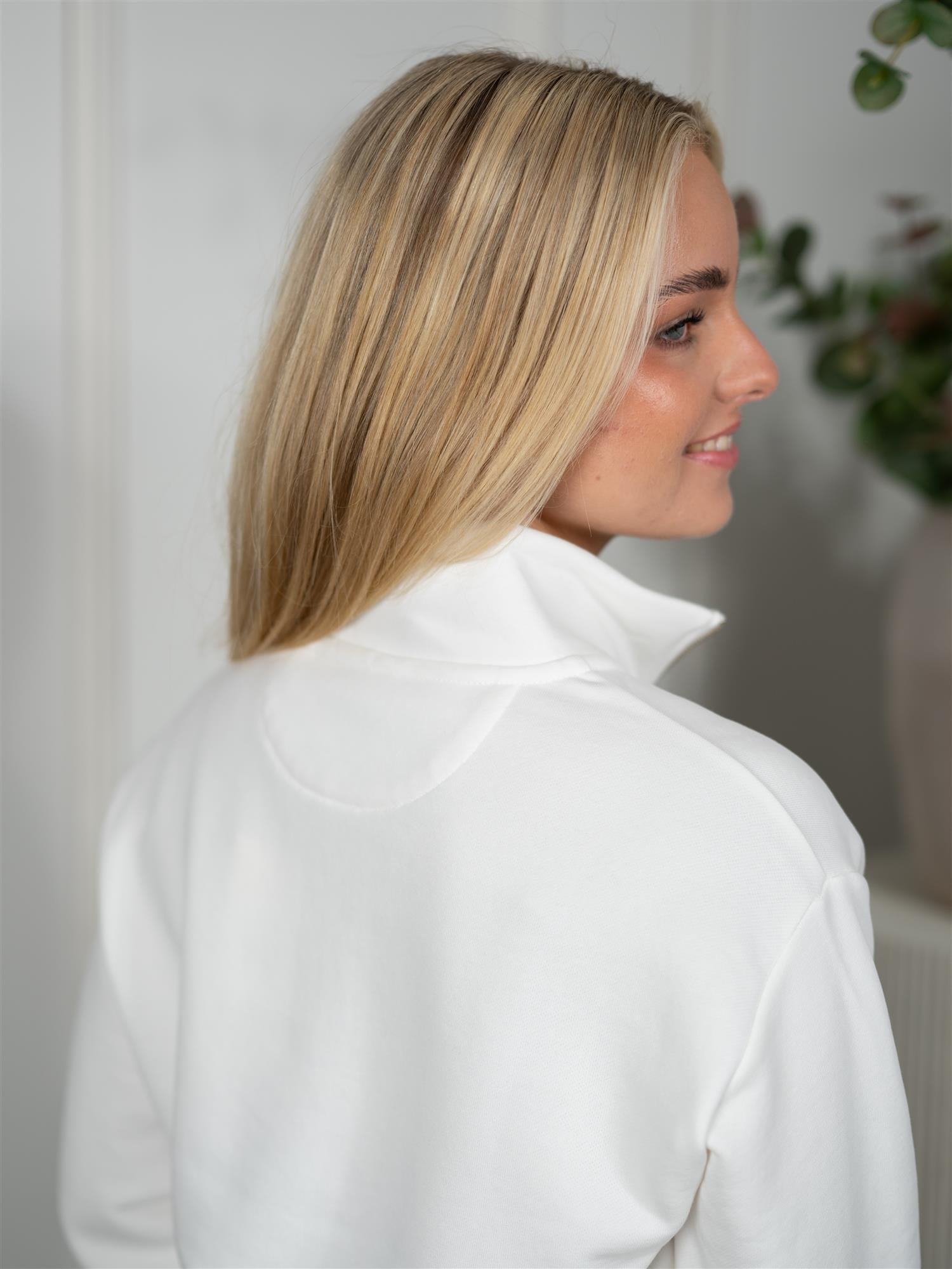 Gant Shield Bomullsgenser Med Half-Zip Eggshell