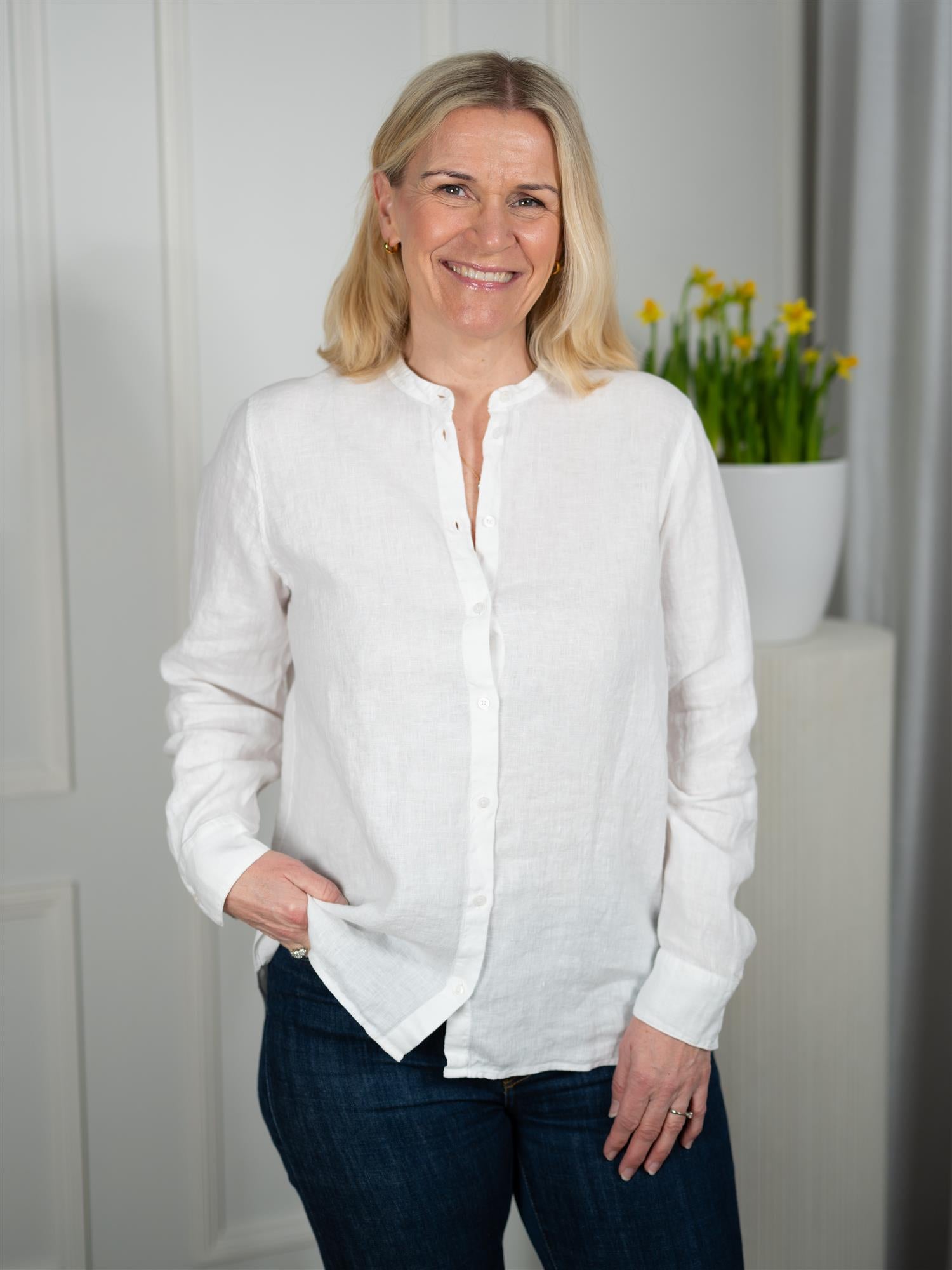 Mmartina Linen Shirt White