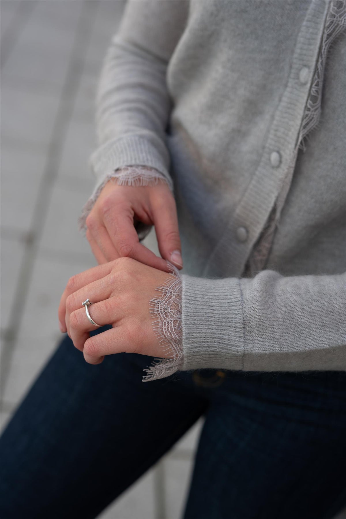 Mmhelmi Lace Knit Cardigan