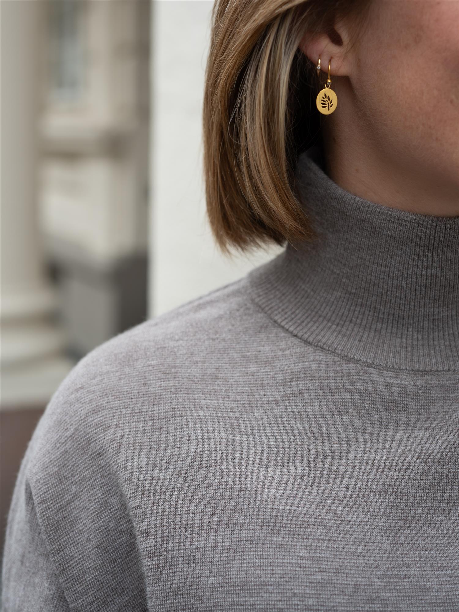 Fernanda Merino Sweater Light Brown Melange