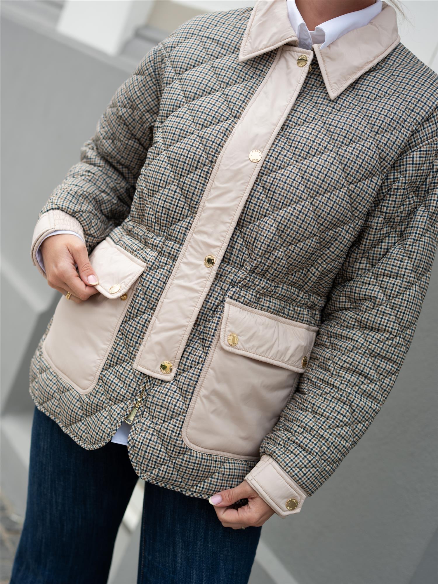 MMAnna Rye Check Jacket Doeskin