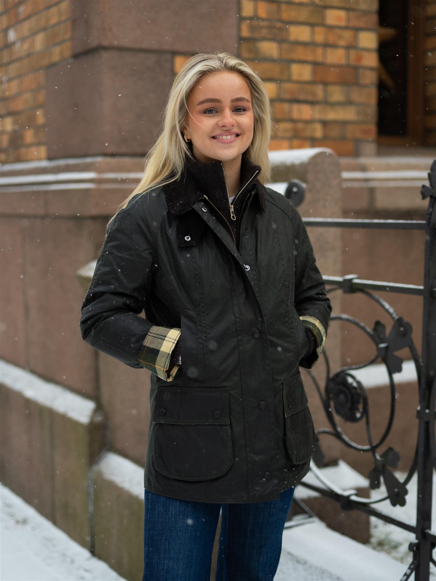 Barbour Beadnell Wax Sage