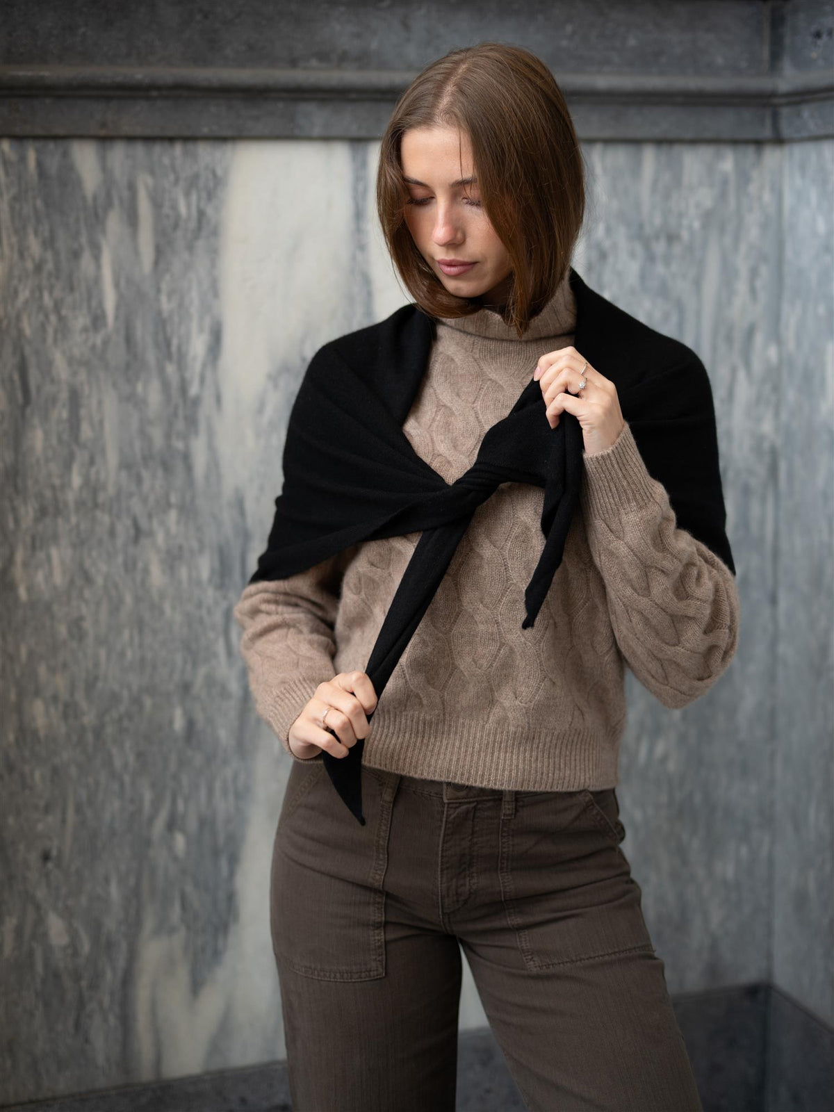Ronja Cashmere Scarf Black