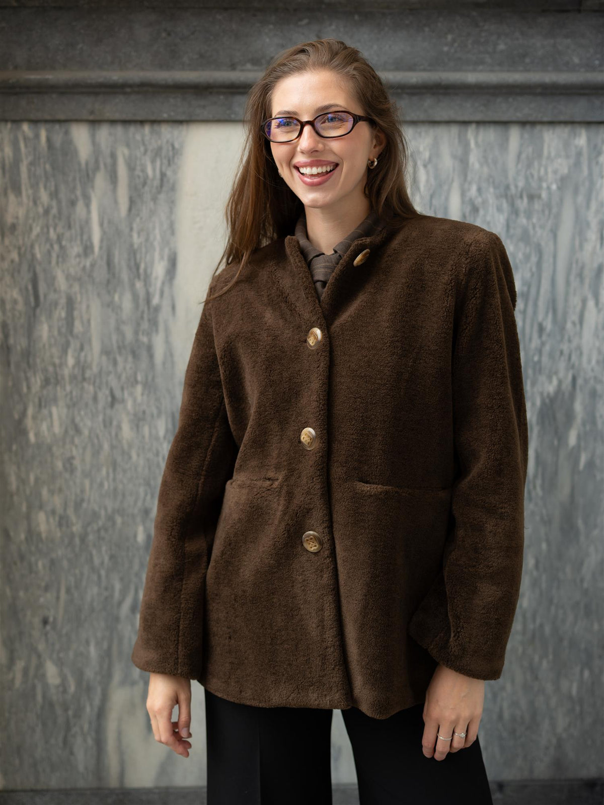 Helena Shearling Jacket Brown