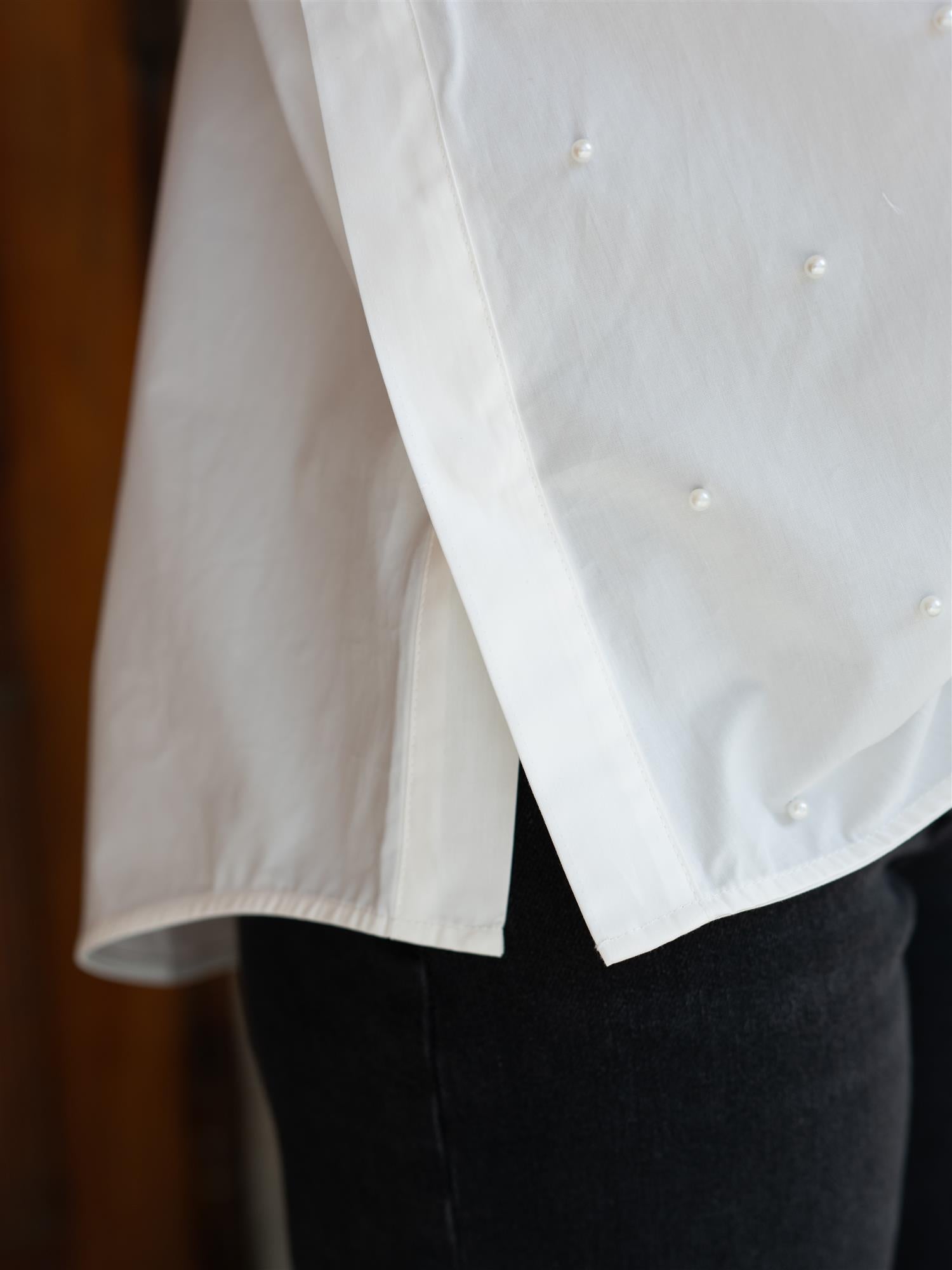 Nell Pearl Shirt White