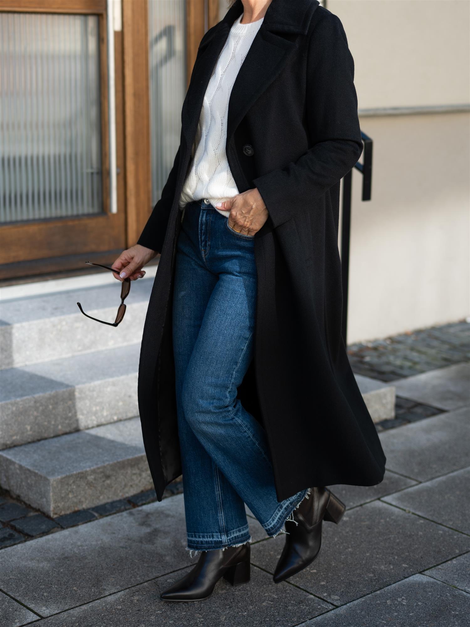 Cashmere Coat Clareta Long Black