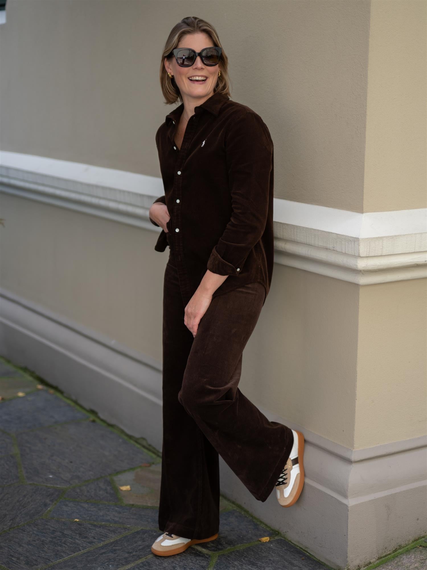 Woven Flare Pants Brown