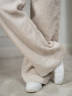 Ella&il Molly Linen Pants Beige Melange