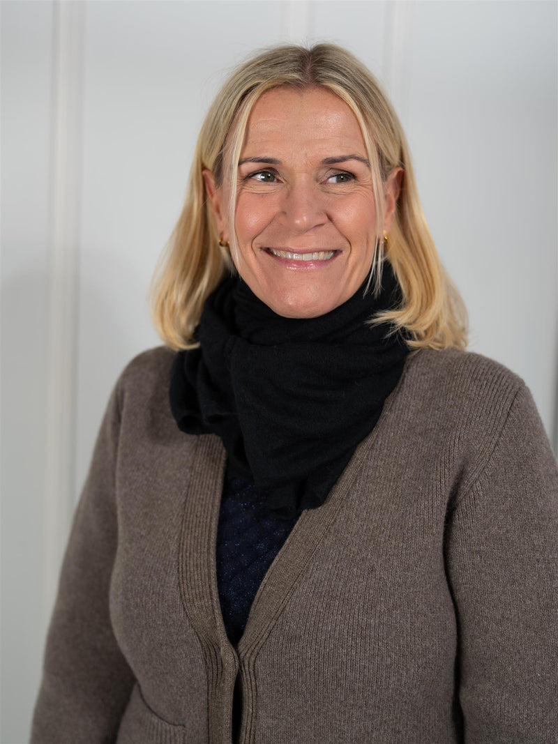 Natura Cashmere Cortina Luxury Scarf Black