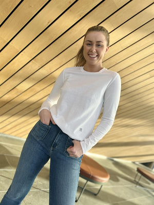 Lexington Micaela Long Sleeve Tee Hvit