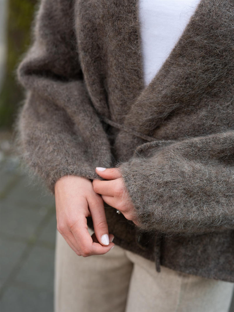Ella&il Fredrikke Chunky Cardigan Brown