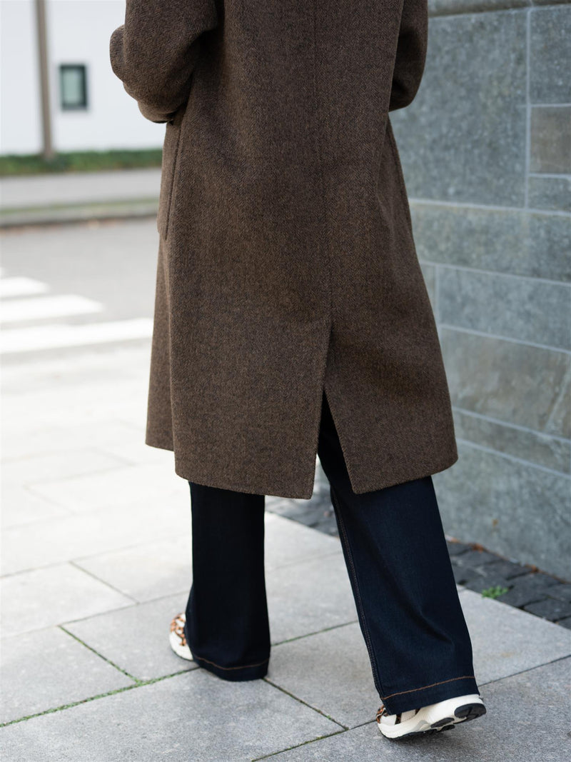 Mos Mosh Lucca Barkley Wool Coat Slate Black