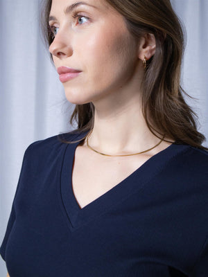 Riccovero V-neck Tee Navy