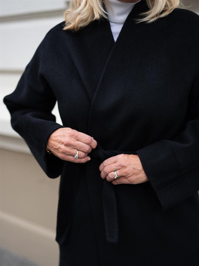 Christian Aks Petra Wool Coat Black