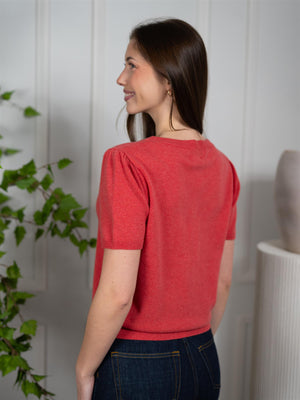 Dear Dharma Anne Puff Tee Coral