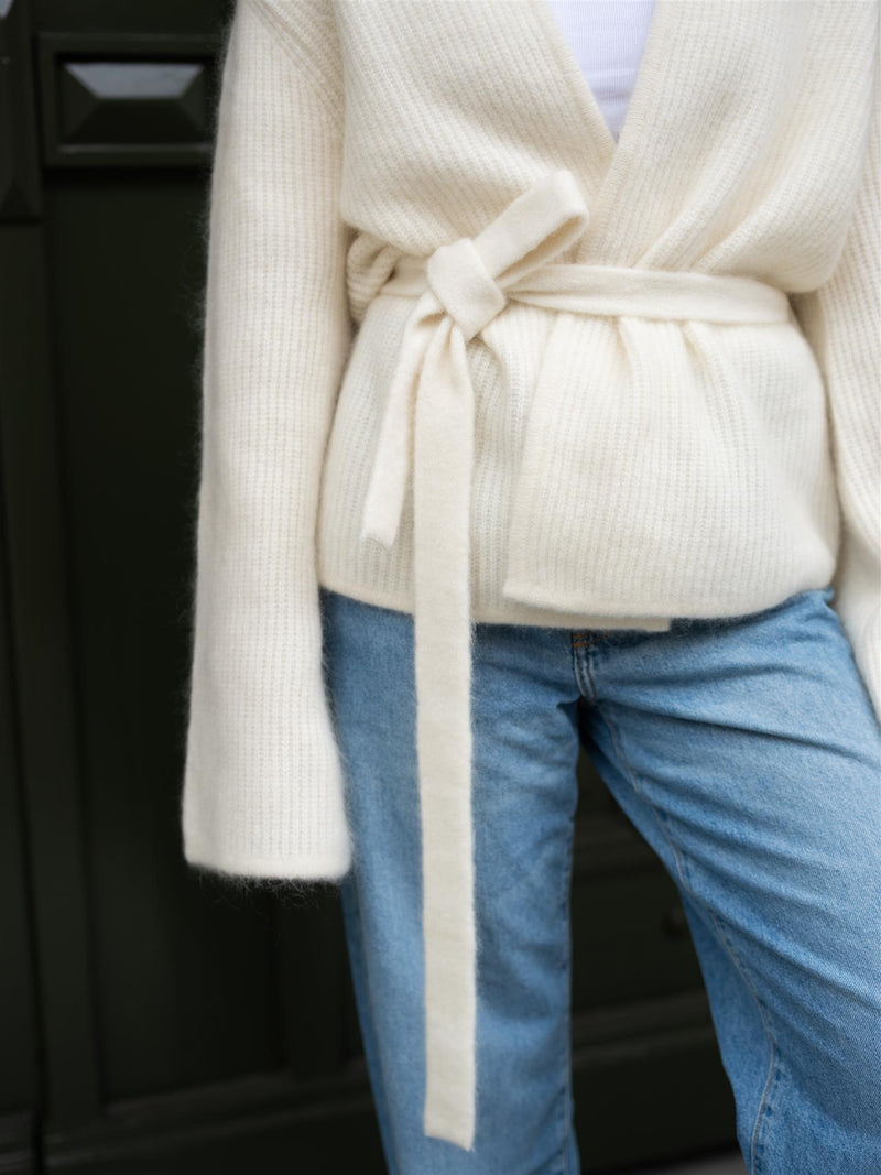 Christian Aks Lila Mohair Cardigan Eggshell