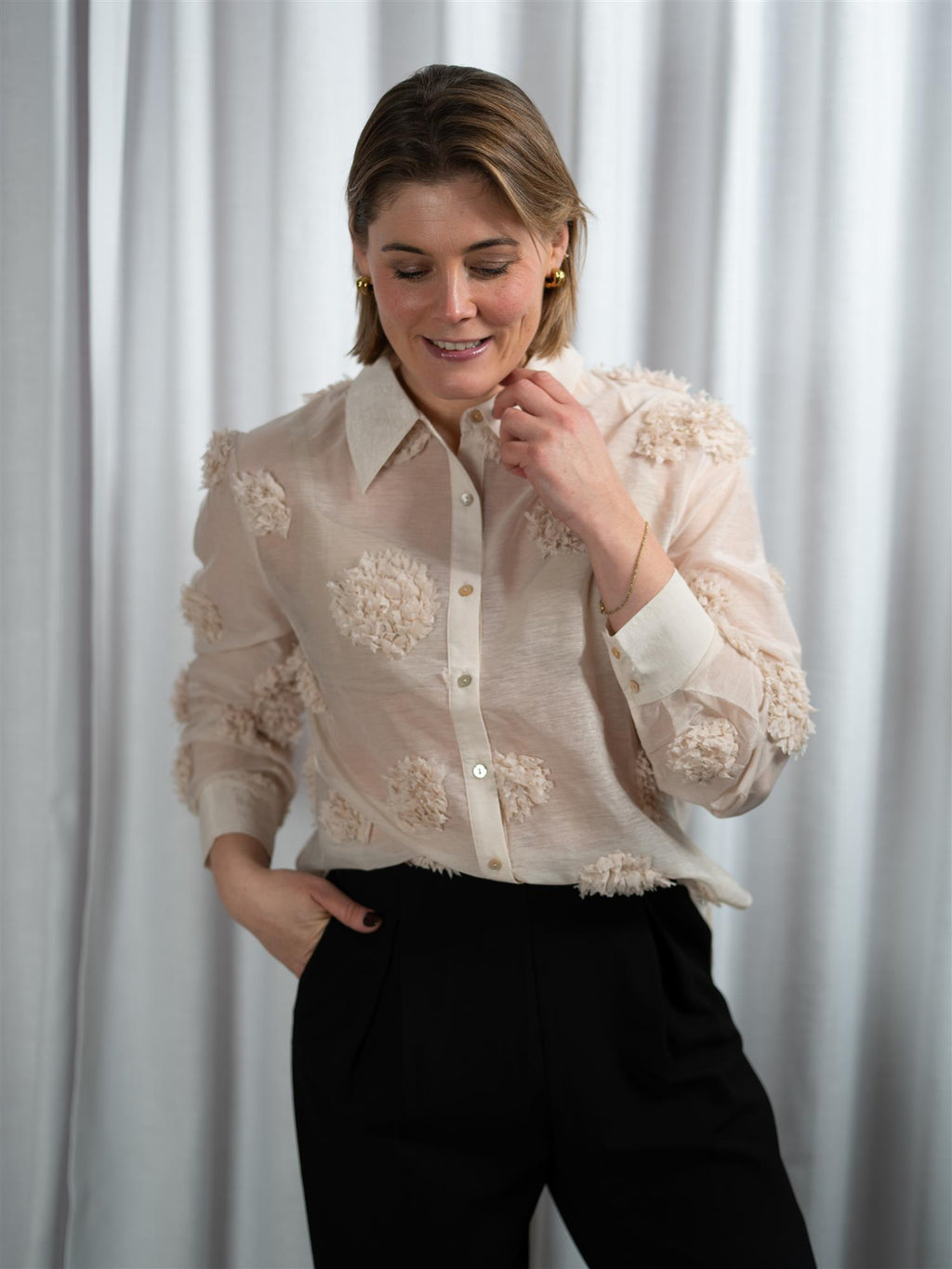 ONE and OTHER Mina Shirt Pale Blush