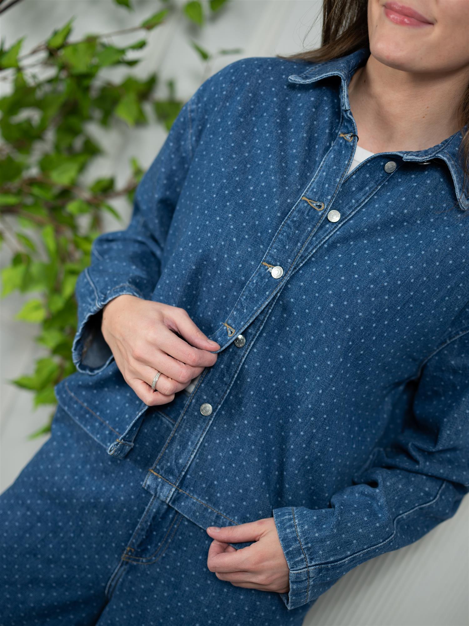 Camilla Pihl Marley Shirt Mid Blue Dot