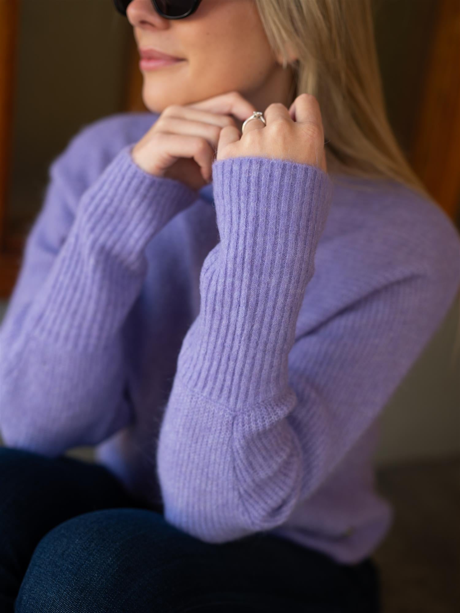 MMThora Boatneck Knit Violet Tulip