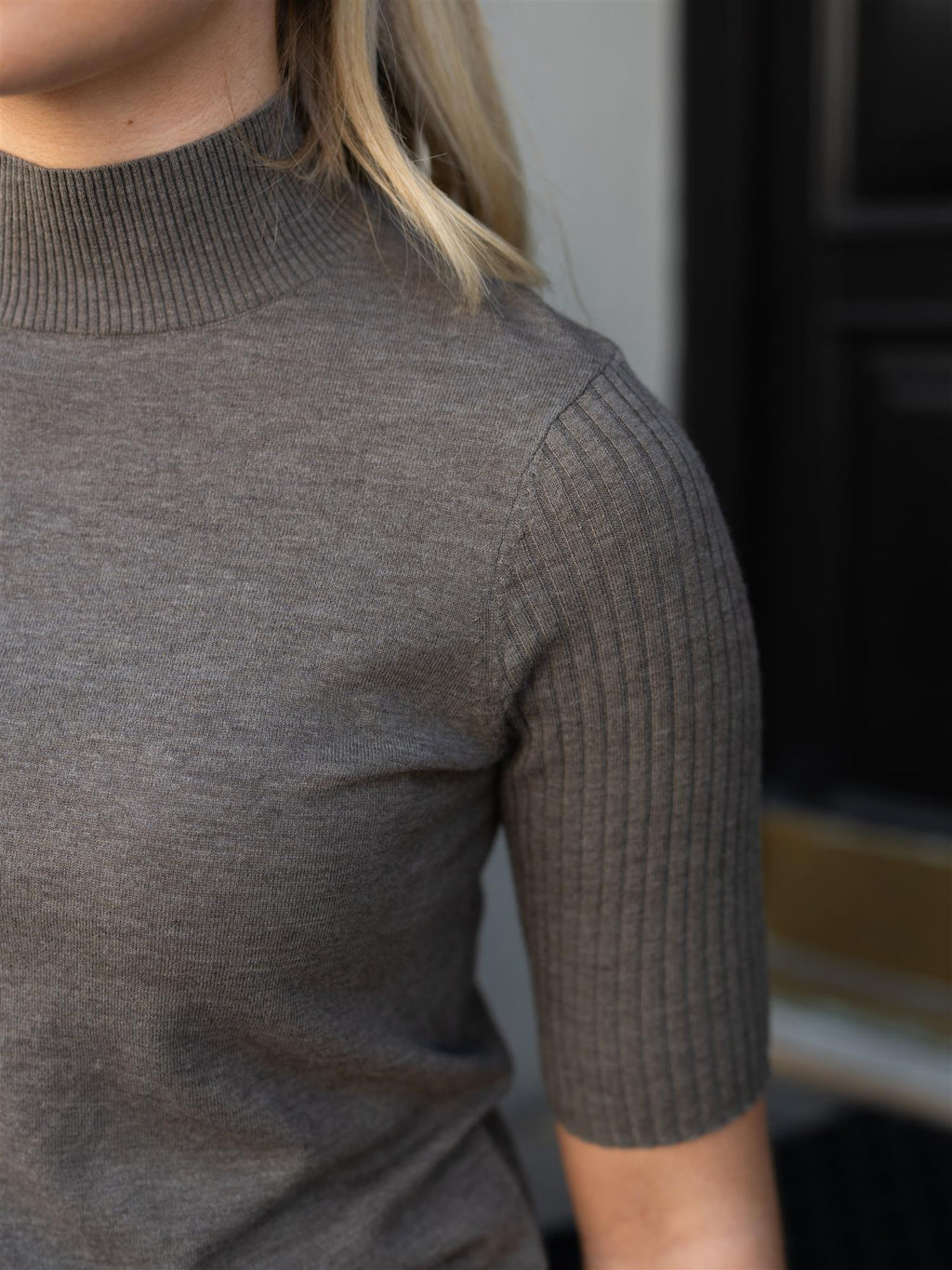 Mos Mosh Relena Turtleneck SS Knit Falcon