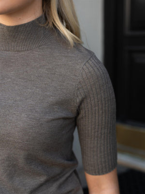 Mos Mosh Relena Turtleneck SS Knit Falcon