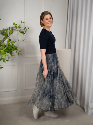 Choklate Paris Tyllskjørt m/print Marine