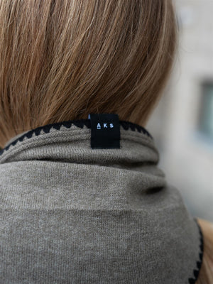 Christian Aks Mina Stitched Merino Scarf Wood