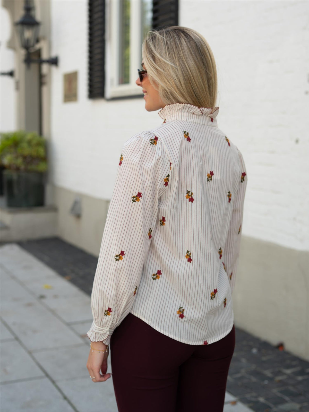 Checked Shirt with Embroidery