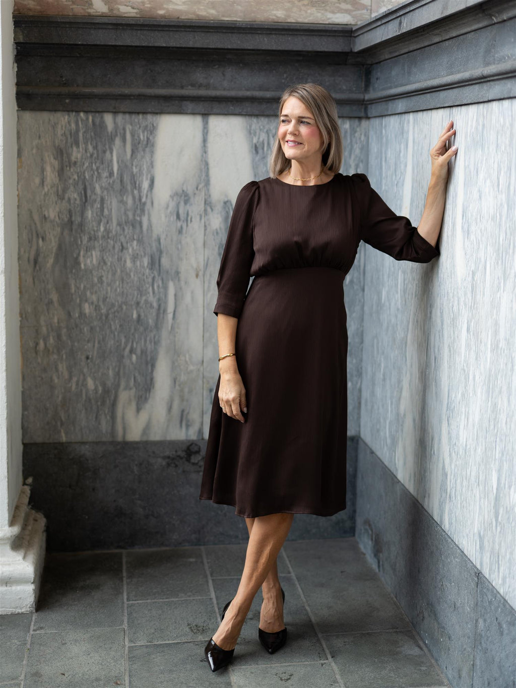 Riccovero Cinco Dress Brown