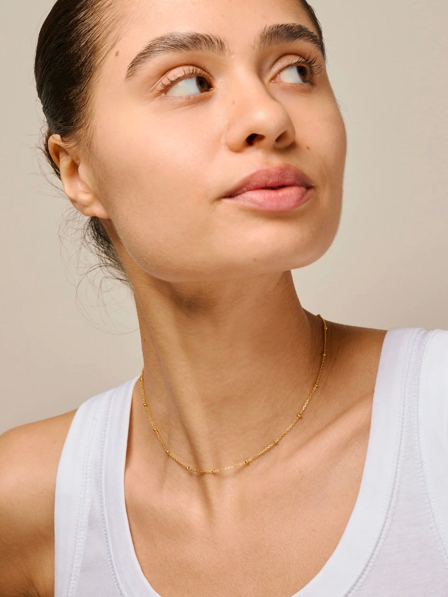 Enamel Beaded Chain Necklace