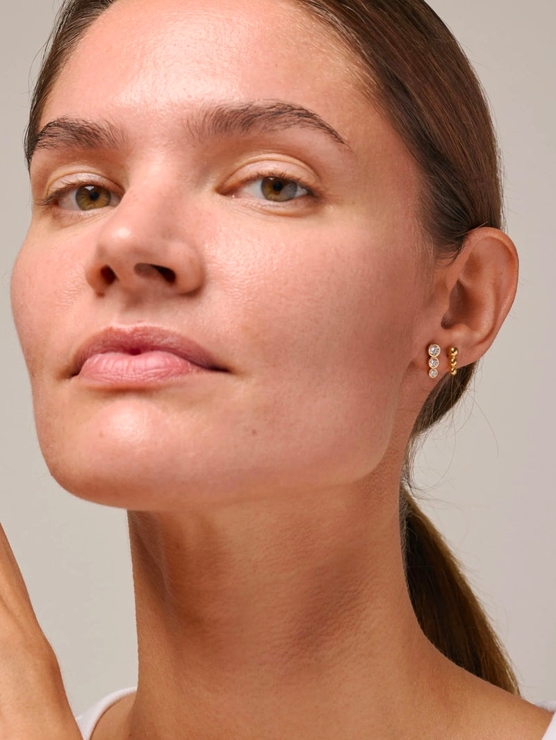 Enamel Trinity CZ Studs