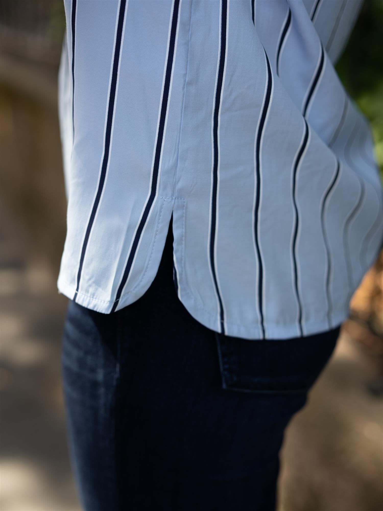 Charlotte Blouse Blue Stripe