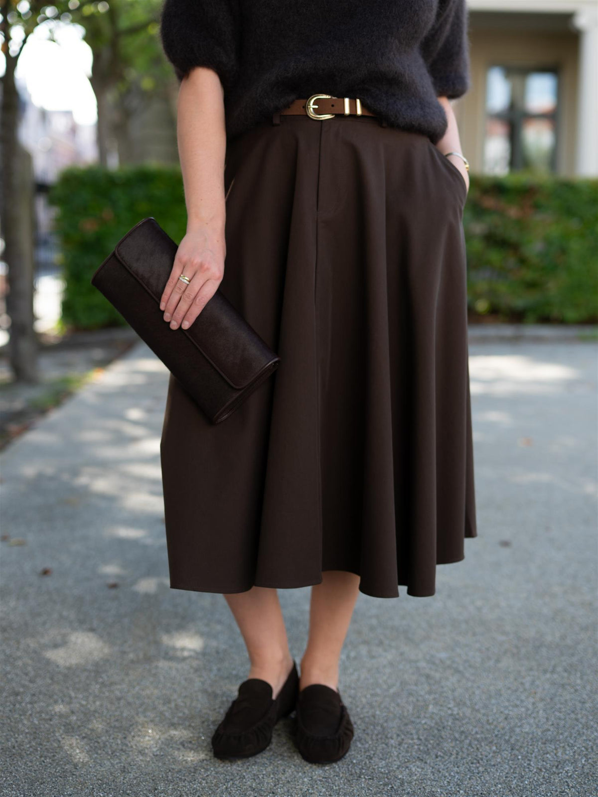 Wide Skirt Brown