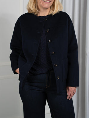 Lexington Double Faced Wool Blend Jacket Navy