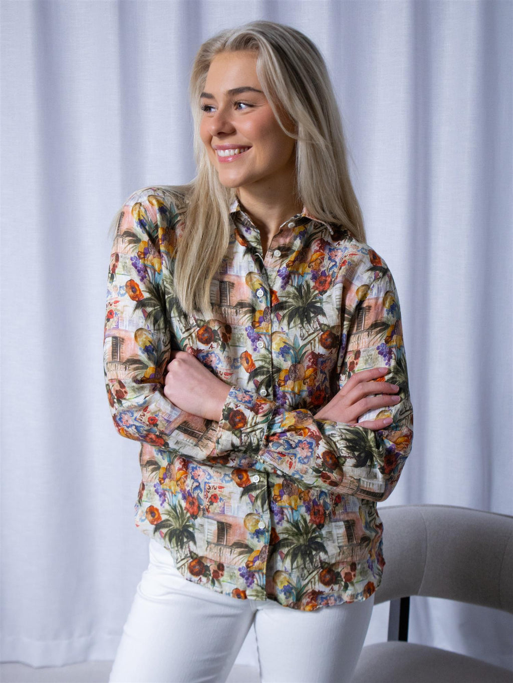 Stenströms Siri Shirt Pink Pattern