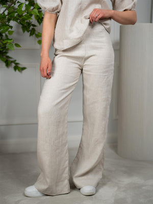 Ella&il Molly Linen Pants Beige Melange