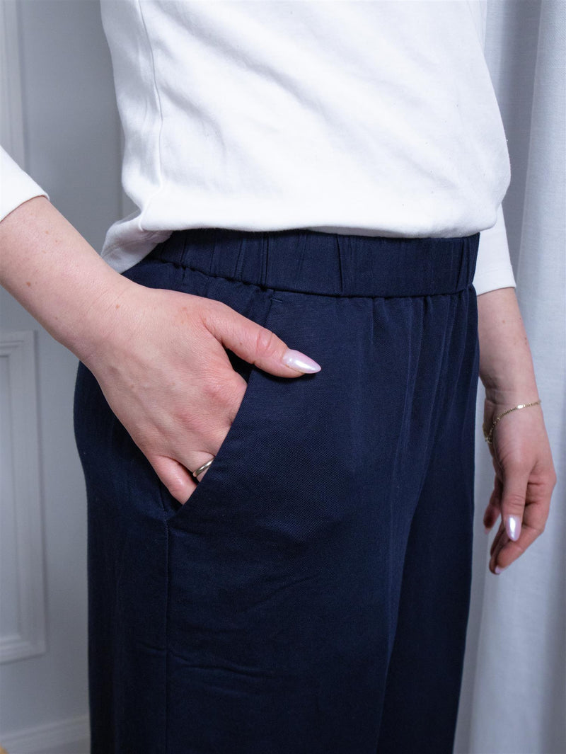 Gant Rel Linen Blend Pull On Pants Evening Blue