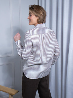 Max Mara Josef Coffee Stripe