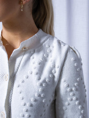 Ella&il Nela Cotton Cardigan White