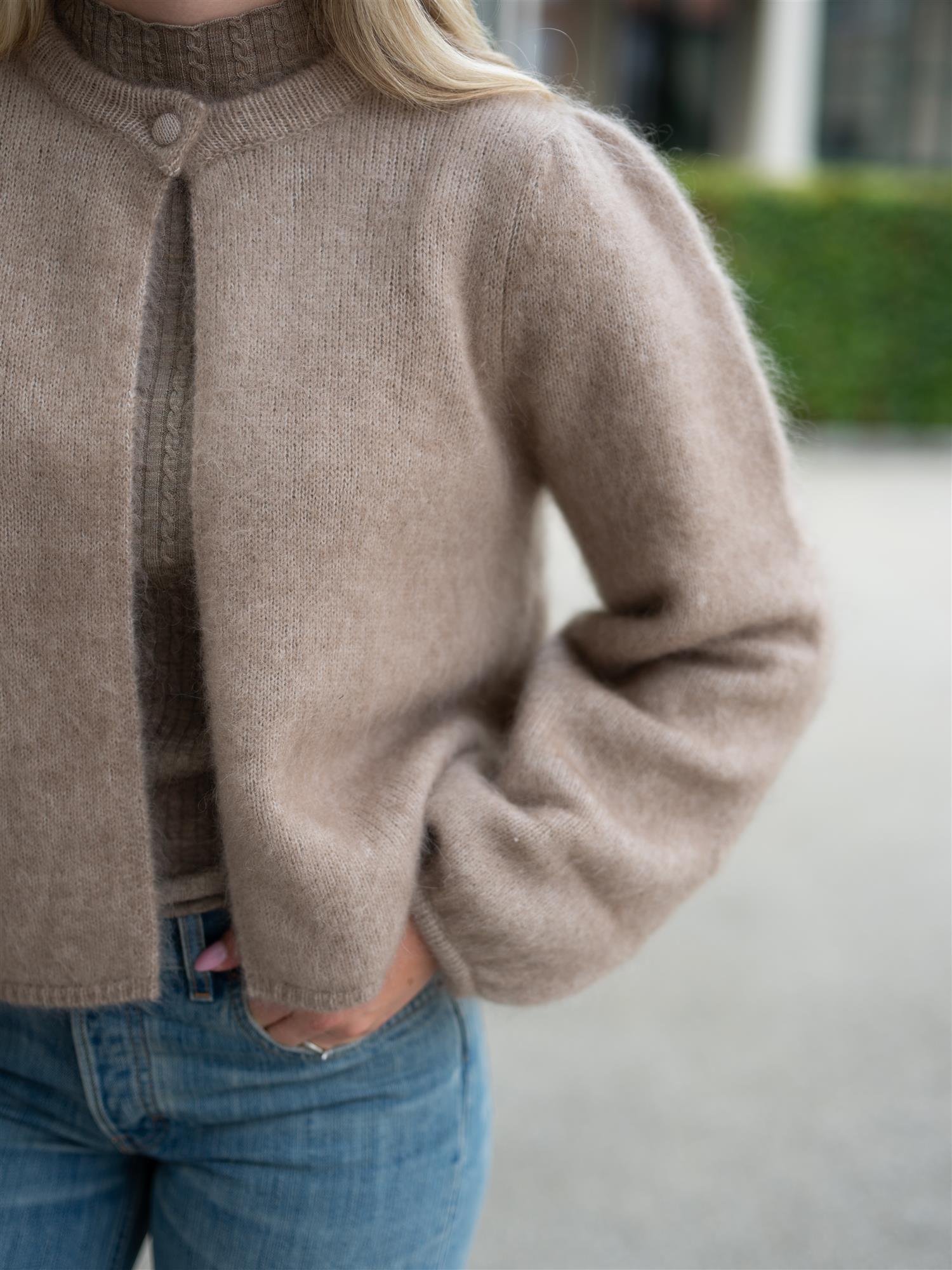 Amelia Chunky Cardigan Hazel Beige