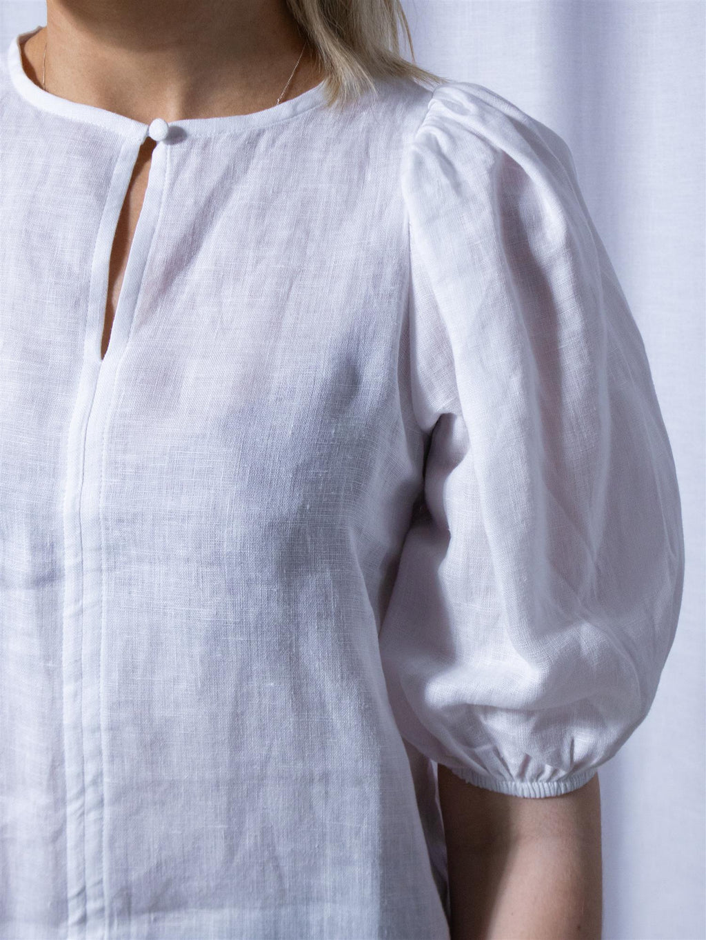 Ella&il Anna Linen Top White