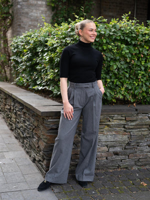 Camilla Pihl Ava Flannel Trouser Grey Melange