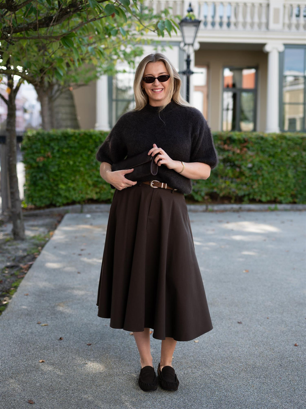 Wide Skirt Brown