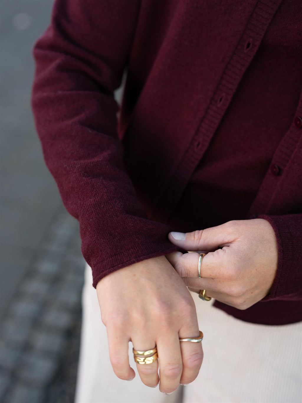 Dear Dharma Clara Cardigan Plum