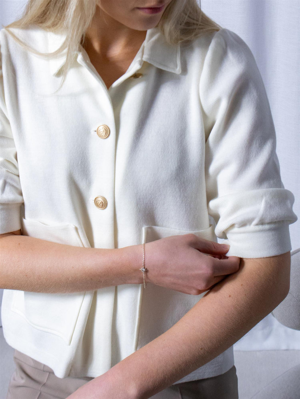 Stenströms Jennifer Knit Cardigan White