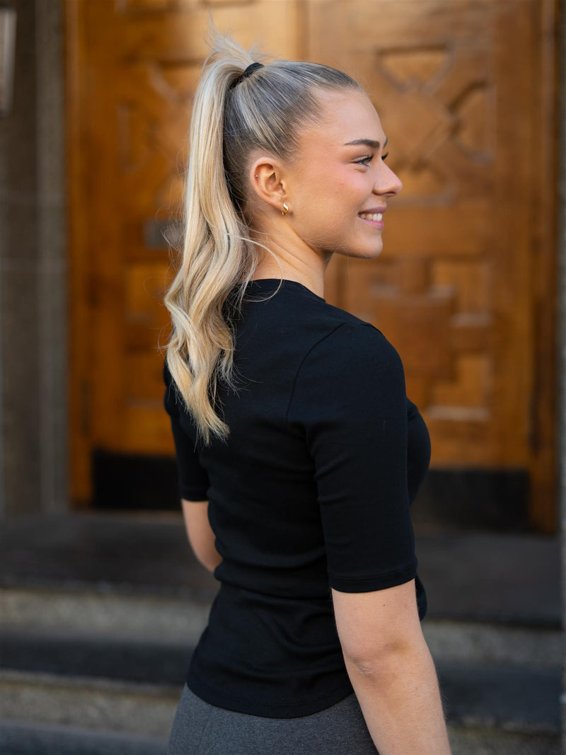 Julie Josephine Marianne Rib Tee Black