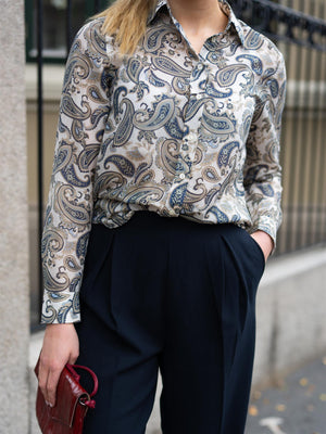 Gant Reg Paisley Cot Silk Shirt