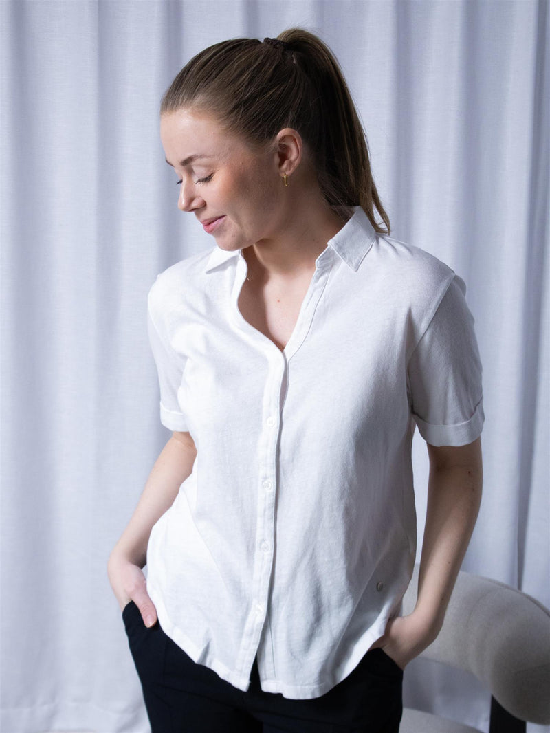 Mos Mosh Aila SS Jersey Shirt White