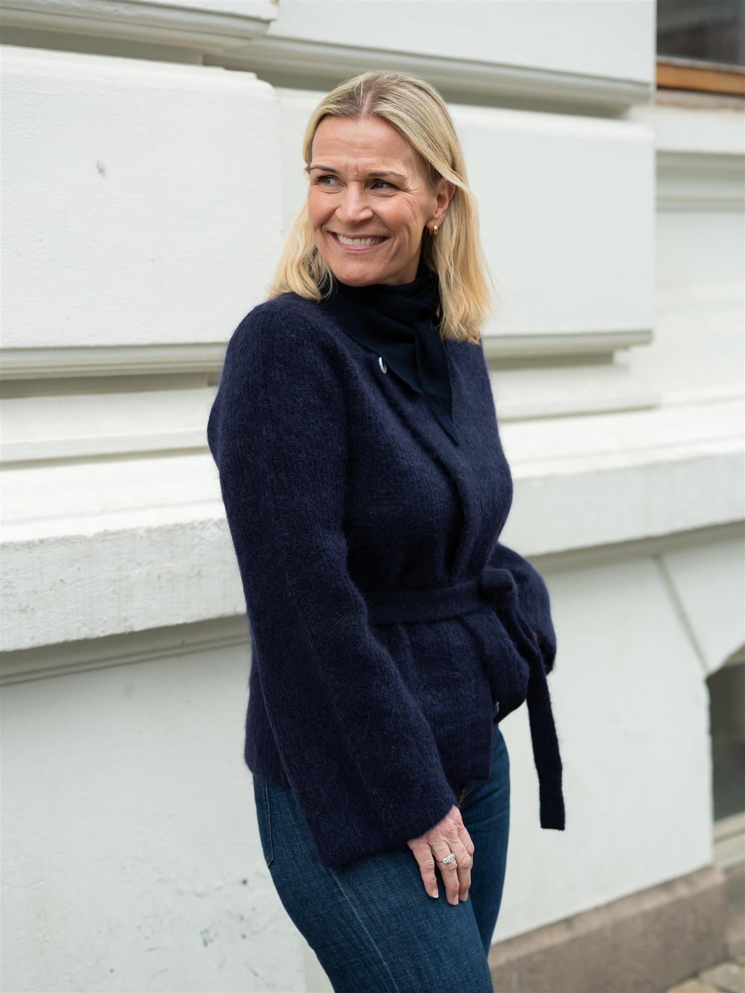 Zira Mohair Cardigan Navy
